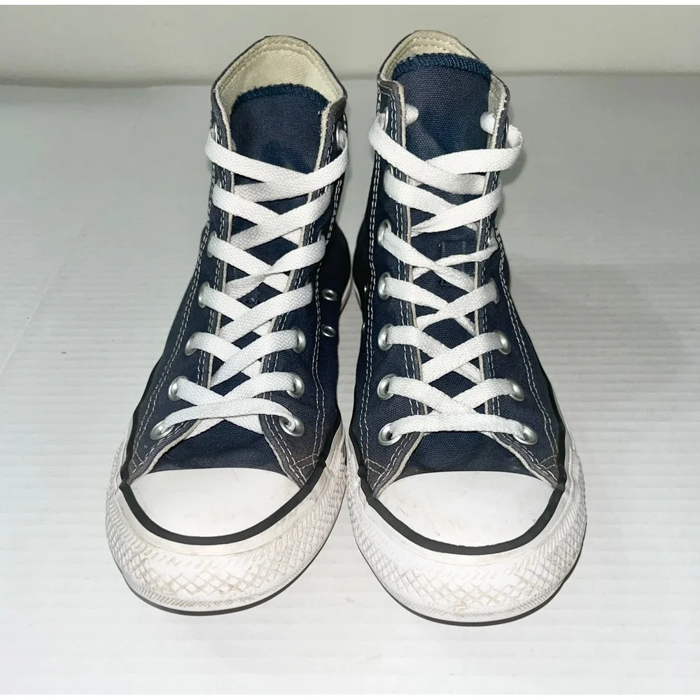 Converse Chuck Taylor Sneakers Womens 7 Navy Blue Mens 5 High Top M9622 Classic - Picture 2 of 8